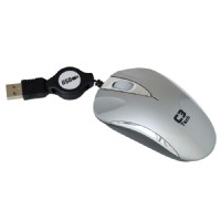 Mouse Óptico C3tech mini ms3209-2 ssi usb retratil prata br